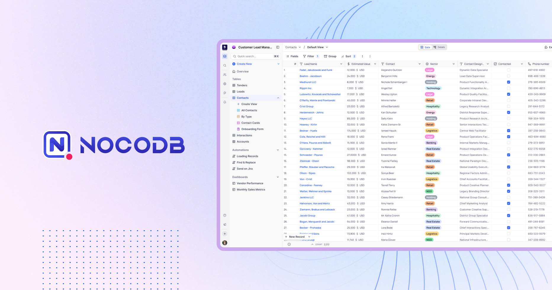 NocoDB Screenshot